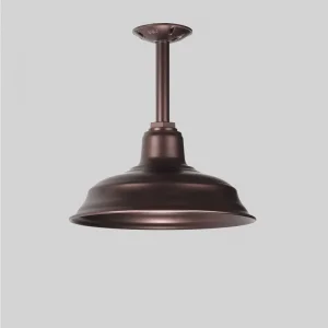 Copper Warehouse Shade Stem Pendant