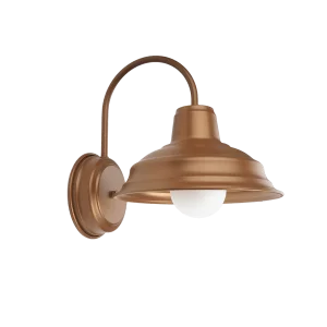 Modern Wall Light in Copper Finish with LED Bulb