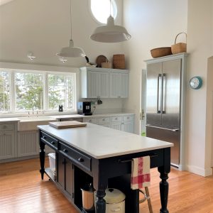 IMG_9575-residential-interior-lighting-kitchen-island-Original-Warehouse-Pendant-18in-200-White-SWH-Barn-Light-Mini-Eclipse-Wall-Sconce-200-White-G37arm