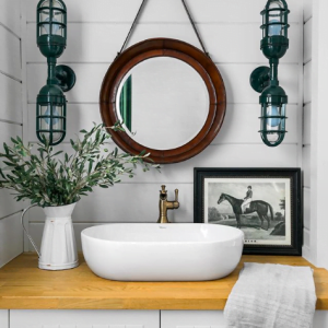 Flush Mounted Dual Atomic Wall Light in Deep Brunswick Green Gloss