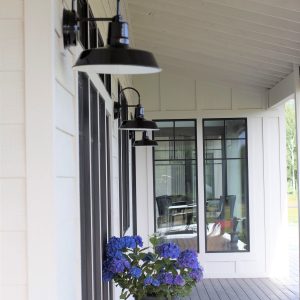30cm Original Farmhouse in Black Satin Outdoor Rated