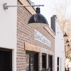 G65 Gooseneck Arm in 975-Galvanized, Dusk-to-Dawn Photocell | Photo Courtesy of Mandi Gubler at Vintage Revivals