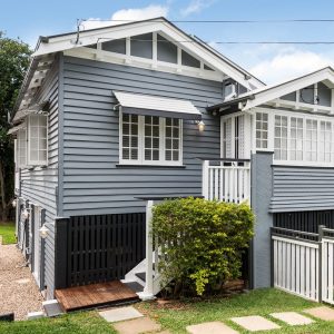 Queenslander with Atomic Flared Factory Wall Lights