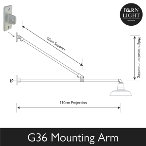 Diagram showing a custom support arm