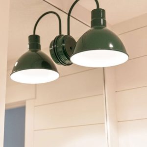 Green Barn Light on Mirror