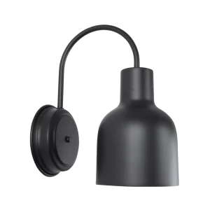 Black outdoor wall light