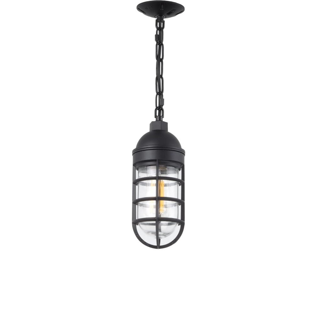 atomic industrial chain hung pendant black ace canopy |