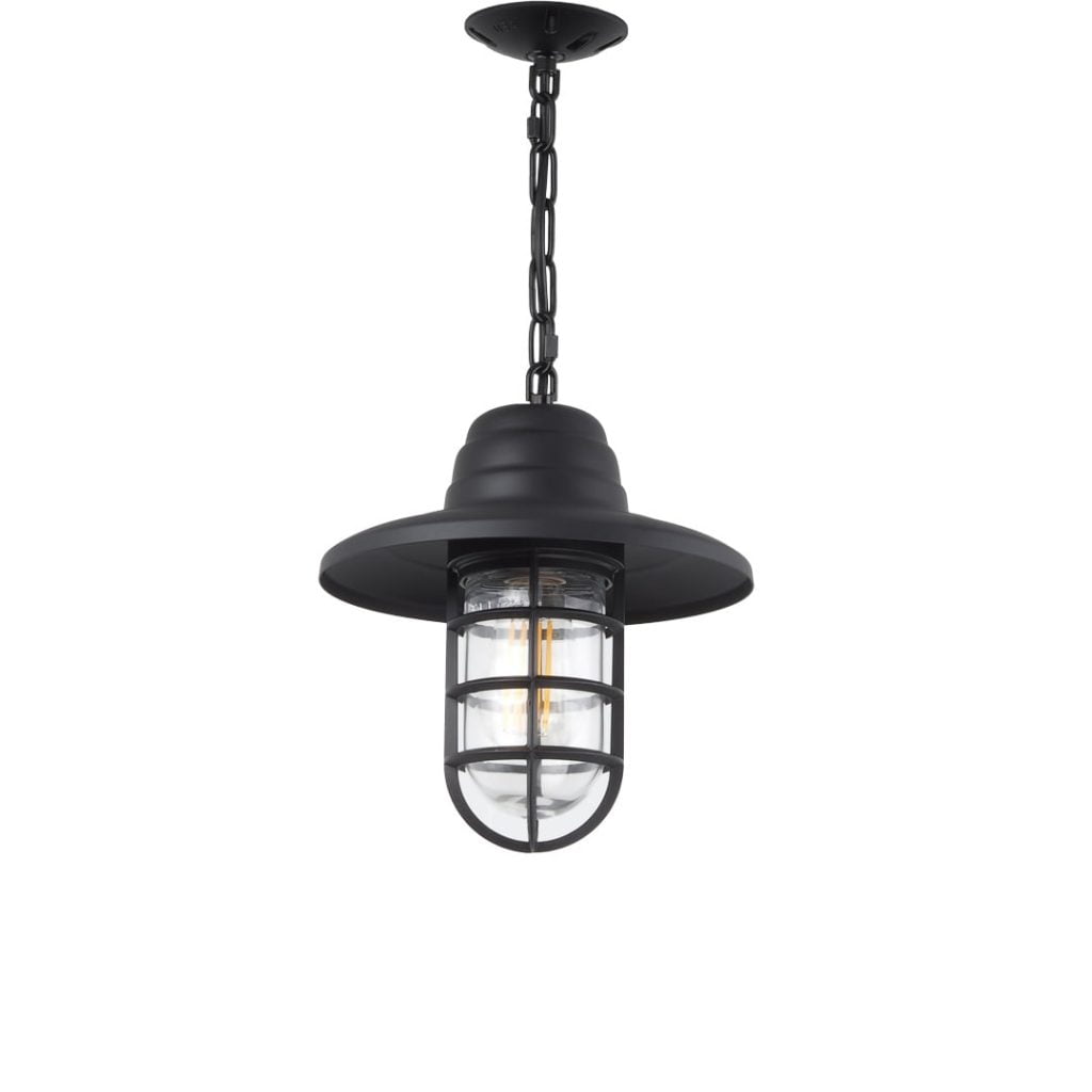 atomic warehouse chain hung pendant black ace canopy |
