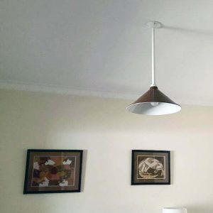 38cm Hobart Stem Pendant in DUO Terrain & Pearl White Outdoor Rated