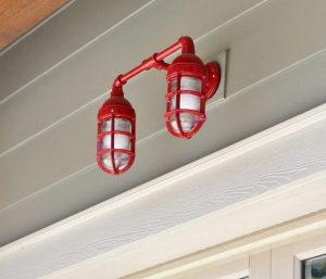 The Parry Dual Arm Factory Wall Light