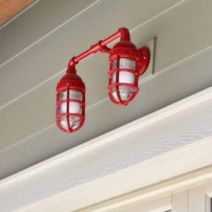 The Parry Dual Arm Factory Wall Light