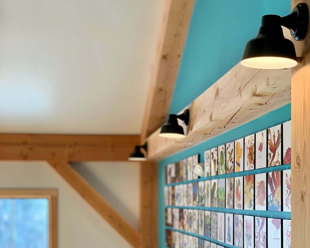 17cm Bowie Barn Wall Light in Black Satin Outdoor Rated Photo Courtesy of Tilted Barn Brewery & Apex Lighting