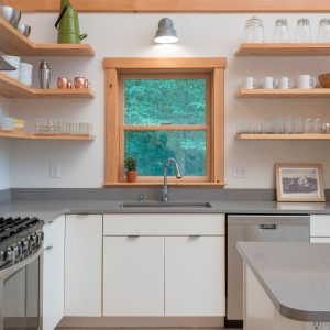 17cm Bowie Barn Wall Light in Venerable Silver Outdoor Rated Photo Courtesy of Forest and Ash Studio & Mainescape Media