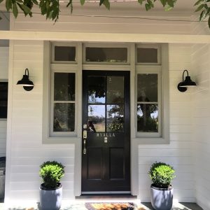 25cm Universal Cottage Wall Light in Black Ace Outdoor Rated