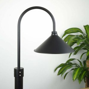 38cm Hobart Post Mount Light in Black Ace