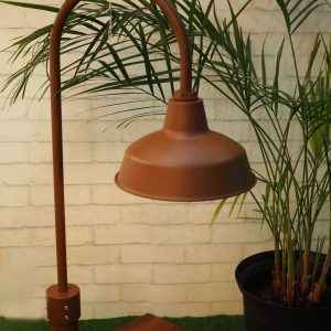 Austin Post Mount Light in  Weathered Steel