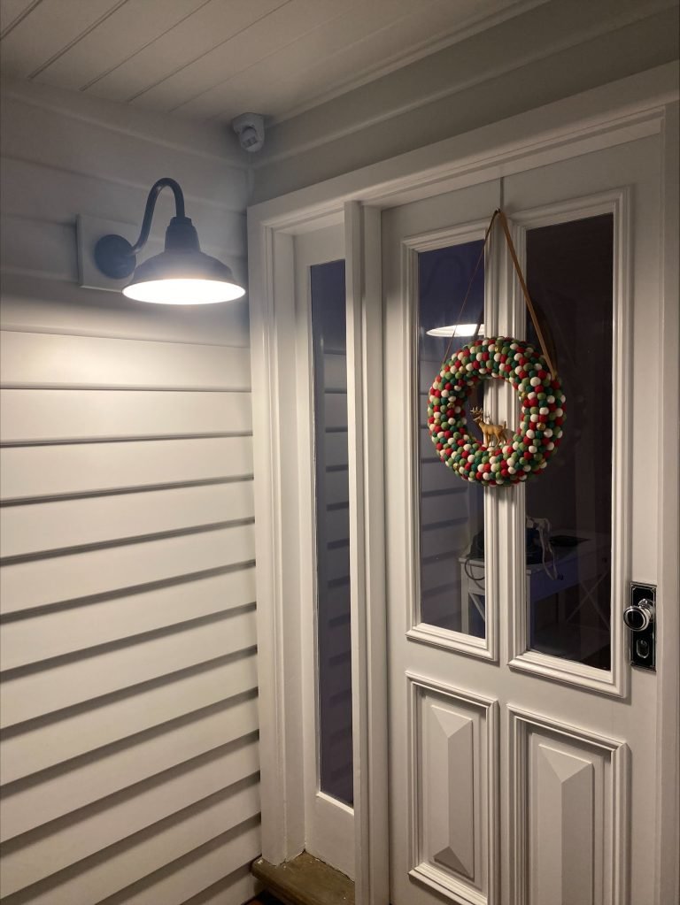 28cm old dixie gooseneck wall light black ace front entryway door christmas wreath |