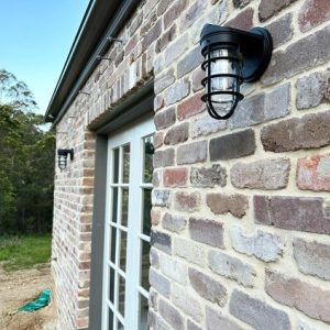 Outdoor Wall Light on brick façade