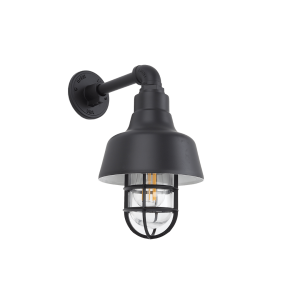 Small Caged Wall Light in Black