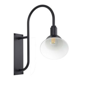 25cm Emblem Ranch Wall Light in Black Ace