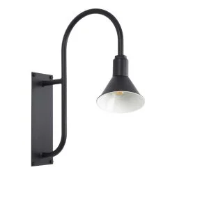 20cm Frontier Ranch Wall Light in Black Ace