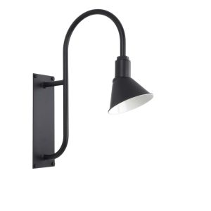 20cm Frontier Ranch Wall Light in Black Ace