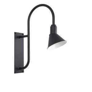 20cm Frontier Ranch Wall Light in Black Ace