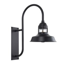 30cm Sydney Caged Ranch Wall Light in Black Ace