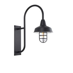25cm Austin Caged Ranch Wall Light in Black Ace