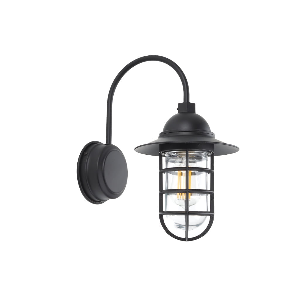 The Cottage Flared Wall Light in Black