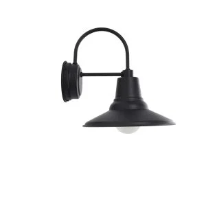 Shallow Bowl Wall Light in Black