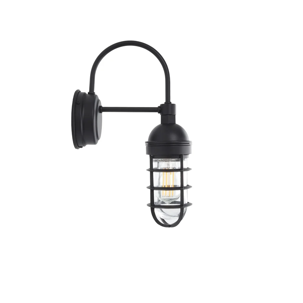 Black Atomic Industrial Wall Light