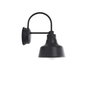 Small Warehouse Shade on Wall Mounting in Black