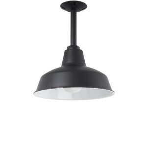 Hampton Styled Stem Pendant Light in Black