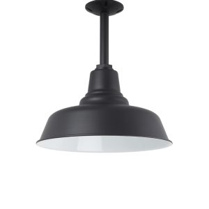 Large Warehouse Stem Pendant in Black