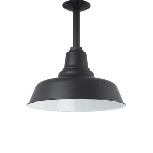 Large Warehouse Stem Pendant in Black