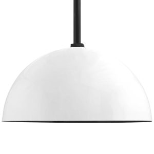 50cm Loma Stem Pendant in DUO Pearl White & Black Ace