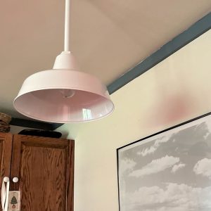 25cm Austin Stem Pendant in Pearl White Outdoor Rated