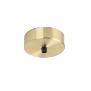 Brass Ceiling Canopy with Black Cord-Grip