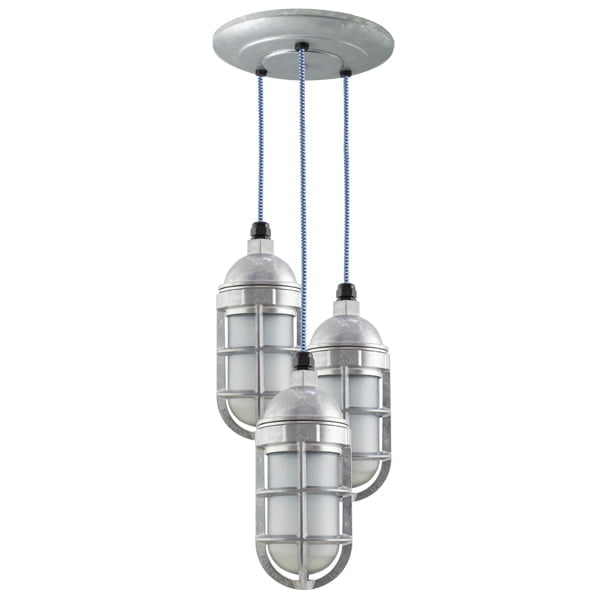 atomic industrial multi light chandelier galvanised |