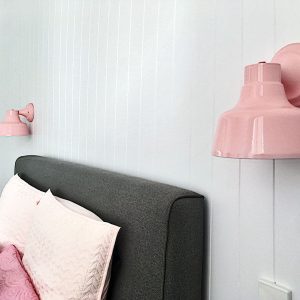 17cm Bowie Barn Wall Light in Pink Blush Outdoor Rated 17cm Bowie Barn Wall Light in Pink Blush Outdoor Rated