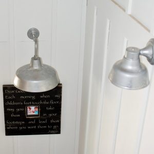 17cm Bowie Barn Wall Light in Galvanised Outdoor Rated wall lighting