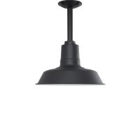 30cm Warehouse Shade in Black Ace with 15cm Stem