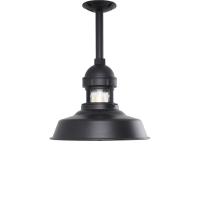 Nautical Up-Light in Black Ace. Shown with Clear Glass & Optional LED Globe