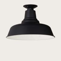 35cm Universal Flush Mounted Ceiling Light | Black Ace