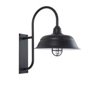 43cm Old Dixie Caged Ranch Wall Light in Black Ace