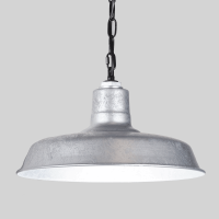 Silver Warehouse Shade on Chain Hung